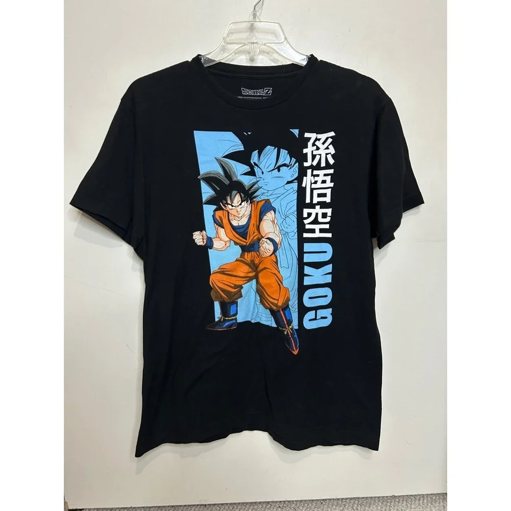 Dragon Ball Z Goku T-Shirt Men's Graphic Print Anime Tee Black - Picture 1 of 3